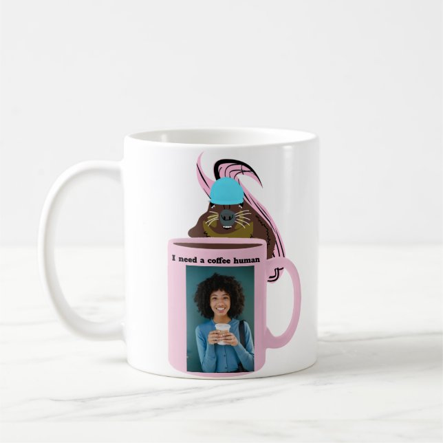Caneca De Café Esquilo Malvado #342 Café Humano (Esquerda)
