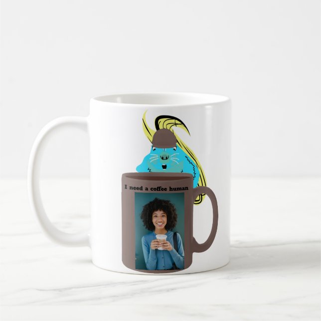 Caneca De Café Esquilo Malvado #467 Café Humano (Esquerda)