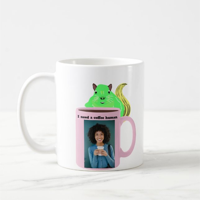 Caneca De Café Esquilo Malvado #474 Café Humano (Esquerda)