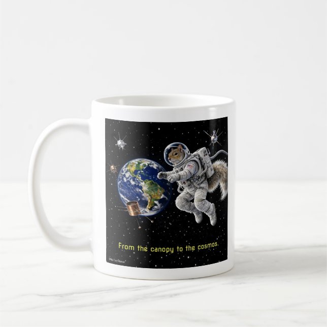 Caneca De Café Esquilo no Espaço (Esquerda)