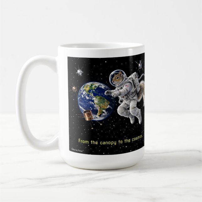 Caneca De Café Esquilo no Espaço (Esquerda)