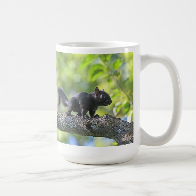 Caneca De Café Esquilo preto do bebê (Direita)