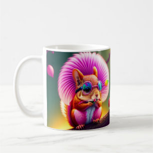 Caneca De Café Esquilo Rosa no Ramal