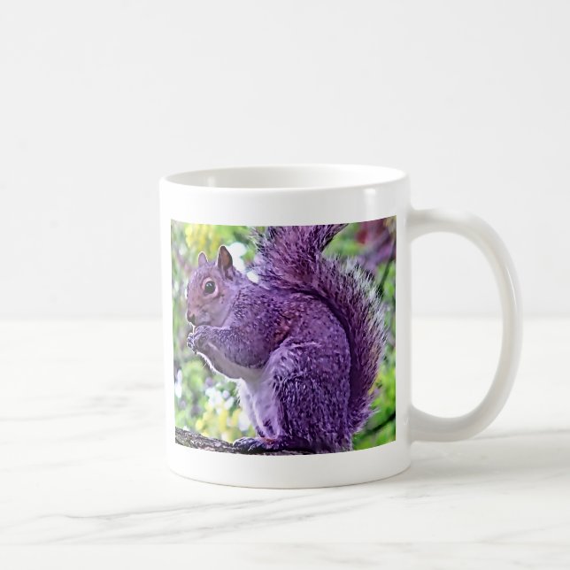 Caneca De Café Esquilo Roxo (Direita)