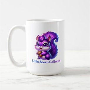 Caneca De Café Esquilo Roxo com Bolota