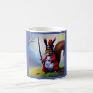 Caneca De Café Esquilo Samurai