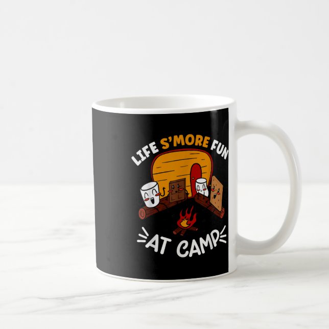 Caneca De Café Esquilo S'mores Acampamento Fogueira Marshmallow V (Direita)