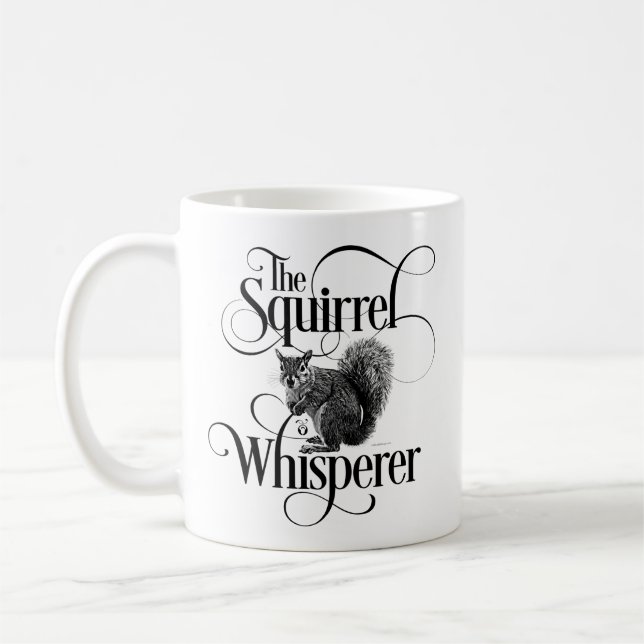 Caneca De Café Esquilo Whisperer - amante engraçado de esquilo (Esquerda)