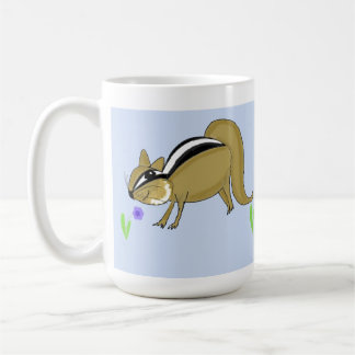 Caneca De Café Esquilos com Flores
