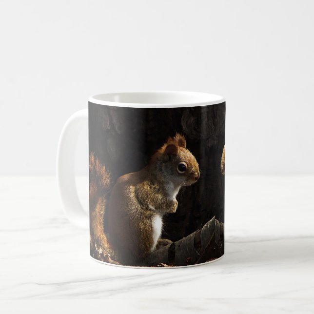 Caneca De Café Esquilos em um Patch de Luz Solar (Frente Esquerda)