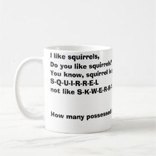 Caneca De Café Esquilos loucos