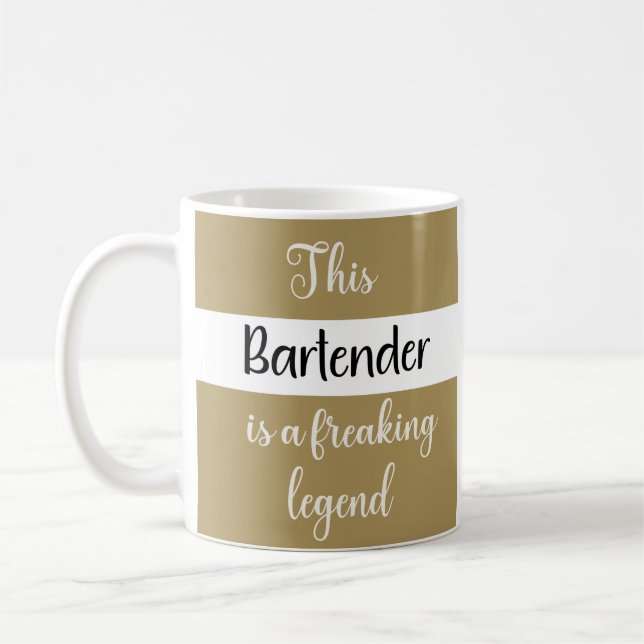 Caneca De Café Esse Barman é uma Lenda Danada — Presente Divertid (Esquerda)