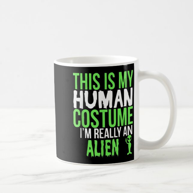 Caneca De Café Esse É Meu Disfarce Humano Eu Sou Um Alien Present (Direita)