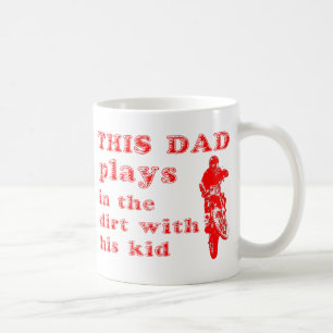Caneca De Café Esse Pai Brinca no MotoCross de Bicicleta Off-Road