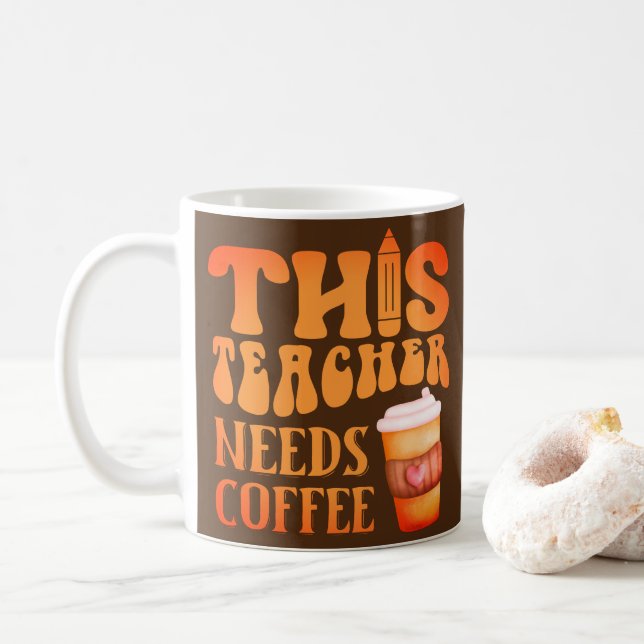 Caneca De Café ESSE PROFESSOR PRECISA de uma citação de café para (Com Donut)