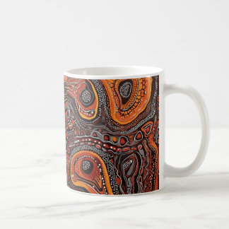 Caneca De Café Essência Cultural: Mug Artístico Inspirado Aborigi
