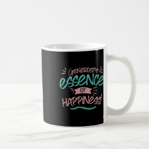 Caneca De Café Essência De Generosidade Do Adesivo De Felicidade
