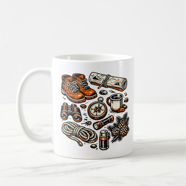 Caneca de Café Essentials Camping Vintage | Outd R (Esquerda)