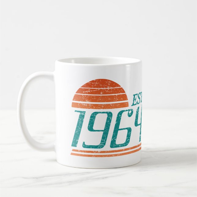 Caneca De Café Est. 1964 Vintage 60 anos (Esquerda)