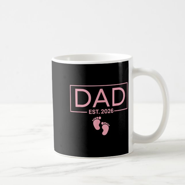 Caneca De Café Est 2026 To Be First Time New Daddy  (Direita)