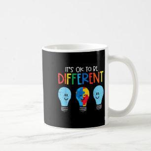 Caneca De Café Está Bem Ser Diferente Luz Conscientização Homens 