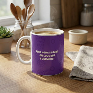 Caneca De Café Esta Casa É Construída Sobre Amor E Desenho de Aco