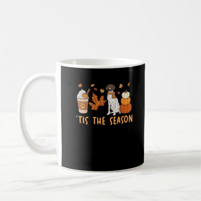 Caneca De Café Esta É A Época Alemã De Cachorro Curto Cai Pumpkin (Esquerda)
