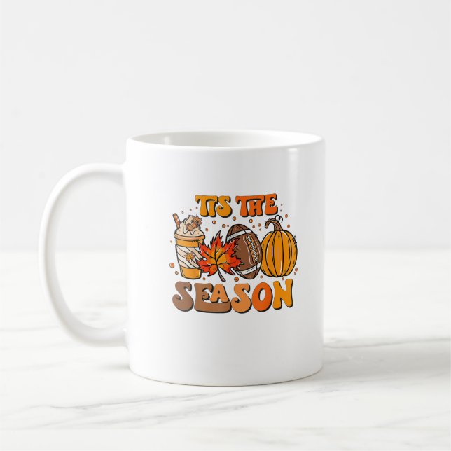 Caneca De Café Esta É A Época Pumpkin Leaf Latte Cair (Esquerda)