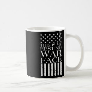 Caneca De Café Esta é a minha cara de guerra desmoronada, a bande