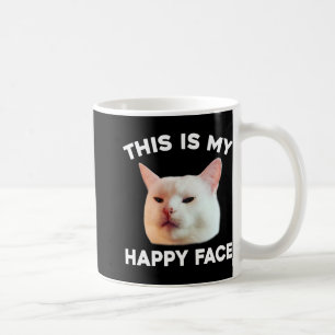 Caneca De Café Esta É A Minha Cara Feliz Que Maçam O Gato De Sarc