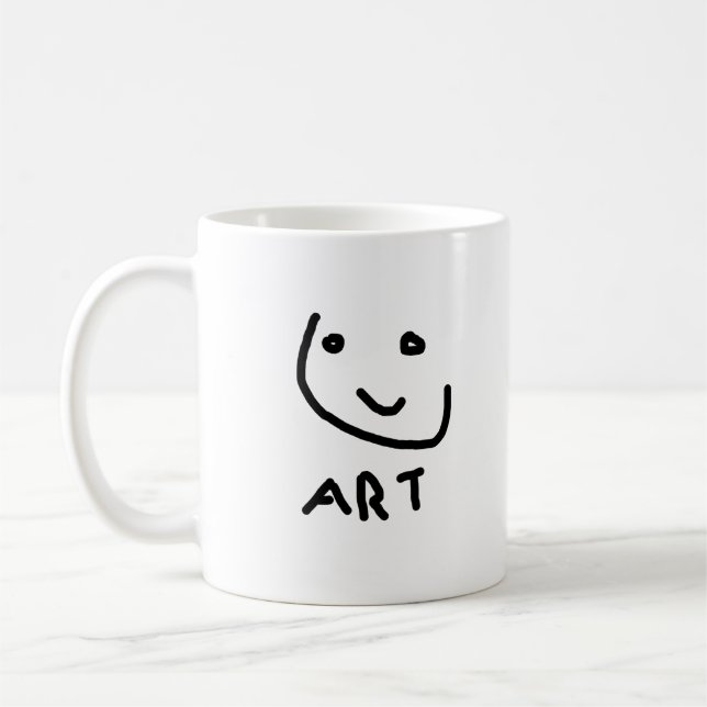 Caneca De Café Esta é arte, cara engraçado (Esquerda)