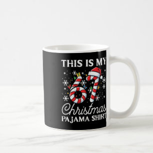 Caneca De Café Esta É Minha 67 Camisa De Natal De Pijama Engraçad