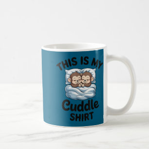 Caneca De Café Esta É Minha Camisa de Abraço Casal de Macaco Fofo