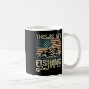 Caneca De Café Esta é Minha Camisa de Pescaria da Sorte Não Lavar