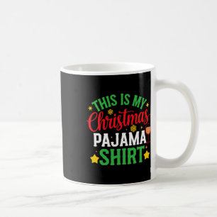 Caneca De Café Esta É Minha Camisa de Pijama de Natal Divertida P