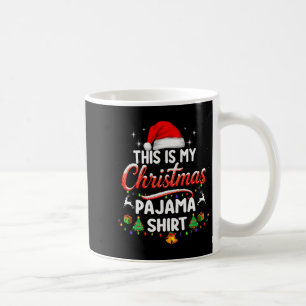Caneca De Café Esta é Minha Camisa de Pijama de Natal Luzes Homen