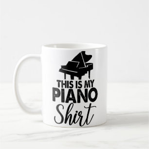 Caneca De Café Esta É Minha Camiseta De Teclado De Piano Música P