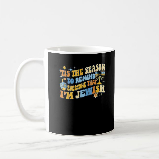 Caneca De Café Esta Estação Para Todos Que Sou Judeu Hanukkah (Esquerda)