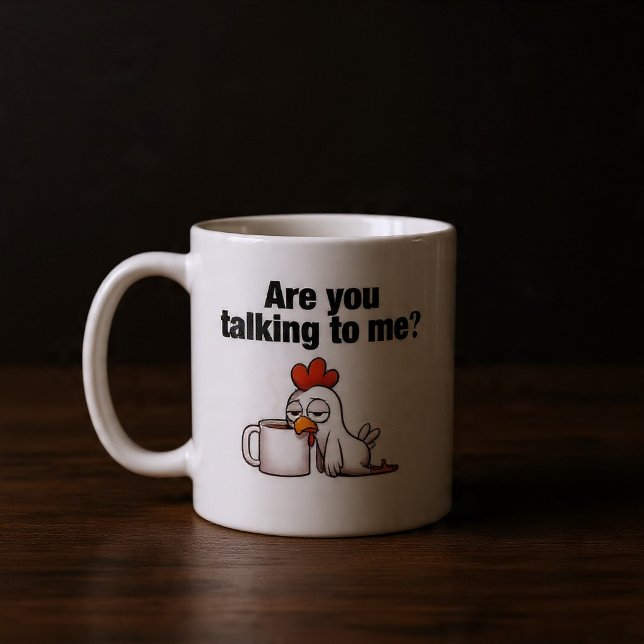 Caneca De Café Está Falando Comigo? Frango Engraçado (Criador carregado)