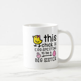 Caneca De Café Esta Franga Esperando Irmã Mais Velha Páscoa Gravi