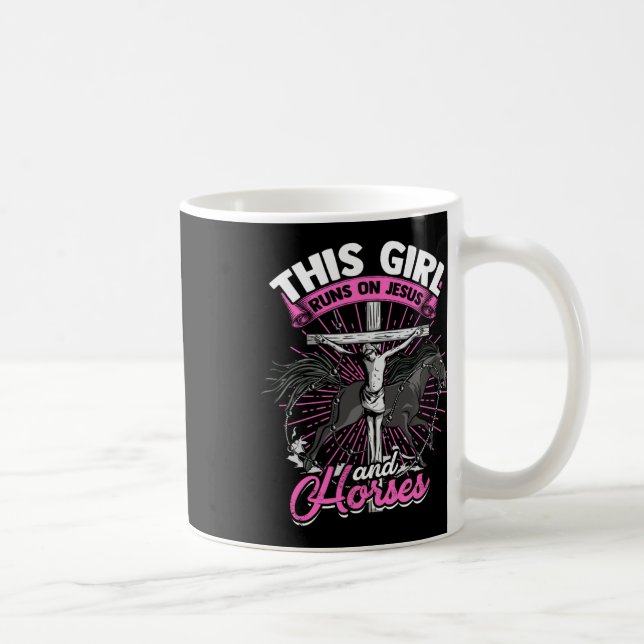 Caneca De Café Esta Garota Funciona Com Jesus E Cavalos - Rid Hor (Direita)