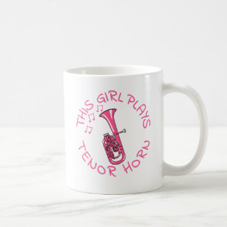 Caneca De Café Esta Garota Joga Tênis Horn, Mulher Brass Musical