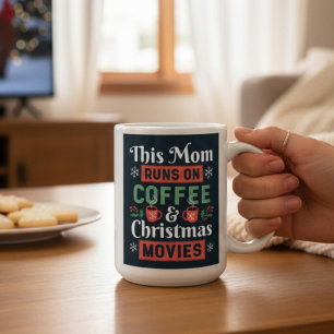 Caneca De Café Esta Mãe Funciona com Café e Filmes de Natal