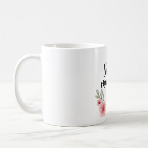Caneca De Café Esta Mamãe Pertence - Mug wi Floral Personalizado