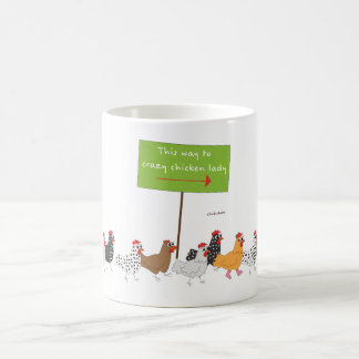 Caneca De Café Esta maneira à senhora louca da galinha