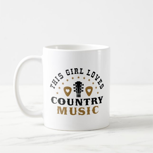Caneca De Café Esta Menina Adora Música country (Esquerda)