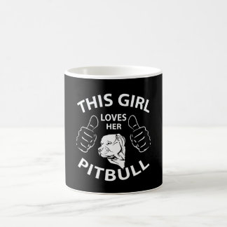 Caneca De Café "Esta menina ama seu pitbull "