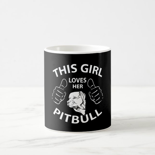 Caneca De Café "Esta menina ama seu pitbull " (Centro)