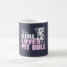 Caneca De Café Esta menina ama seu PITBULL