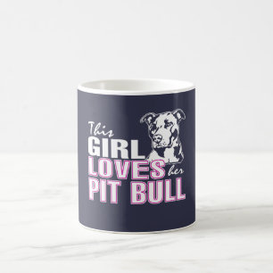 Caneca De Café Esta menina ama seu PITBULL